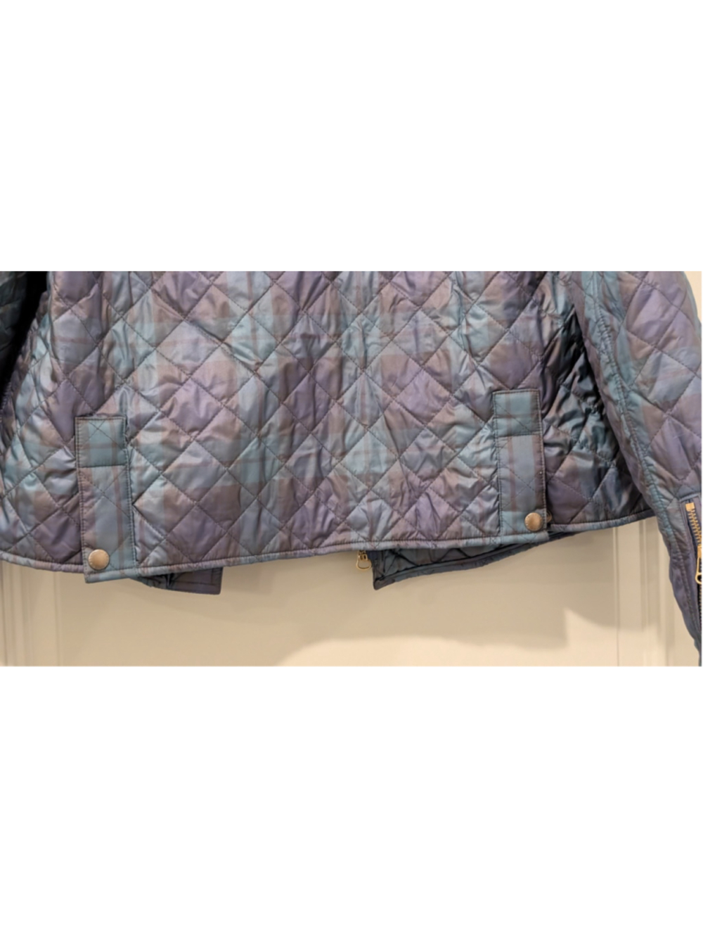 Polo Ralph Lauren Plaid Quilted Leather Trim Equestrian Jacket L - Picture 8 of 16